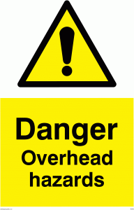 WC485: danger overhead hazard