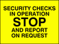 WU502: security checks in operation stop and report on request