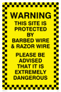 WC509: Site protected by barbed wire