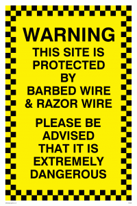 WC509: Site protected by barbed wire