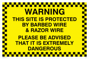 WC509: Site protected by barbed wire