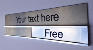 DV5102: Custom door sign with slider (busy/free)