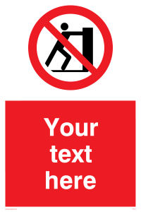PV5213: Custom No Pushing Sign