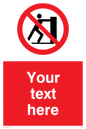 PV5213: Custom No Pushing Sign