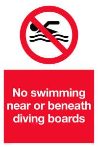PV5279: No swimming beneath diving board
