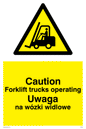 WV5284: Polish / English - Caution Forklift truck