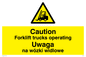 WV5284: Polish / English - Caution Forklift truck