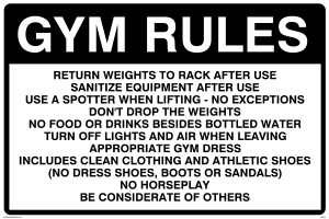IV5300: Gym Rules