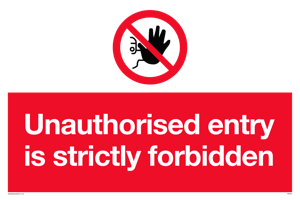 PA5321: Unauthorised entry strictly forbidden