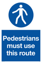 MA5327: Pedestrians must use this route
