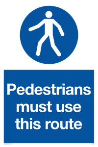 MA5327: Pedestrians must use this route