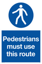 MA5327: Pedestrians must use this route