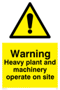 WC5337: Warning Heavy plant and machinery on site