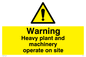 WC5337: Warning Heavy plant and machinery on site