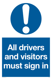 MV5342: All drivers and visitors must sign in