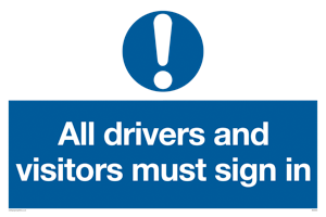 MV5342: All drivers and visitors must sign in