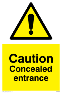 WA5346: Caution Concealed entrance