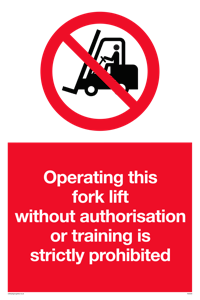 PV5348: Operating forklift without authorisation