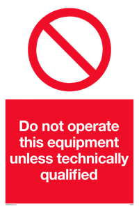 PM5352: Do not operate unless qualified