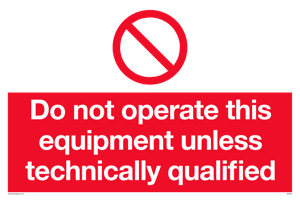 PM5352: Do not operate unless qualified