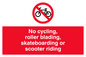 PV5355: No cycling/Rollerblading/Skateboarding