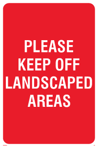 PC538: keep off landscaped areas