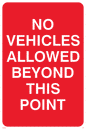 PC539: no vehicles beyond this point