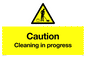 WV5406: Caution Cleaning in progress
