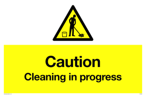 WV5406: Caution Cleaning in progress