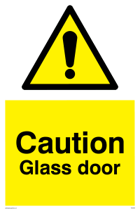 WV5409: Caution Glass door