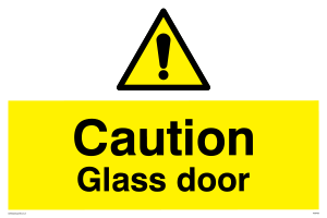 WV5409: Caution Glass door
