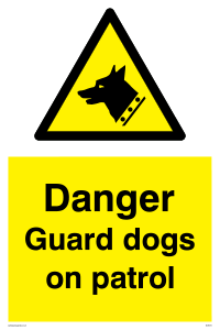 WU5410: Danger Guard Dogs Sign