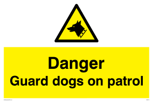 WU5410: Danger Guard Dogs Sign
