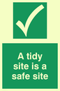 SC5423: A tidy site is a safe site Sign
