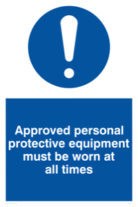 MC5427: Approved personal protective equipment must be worn
