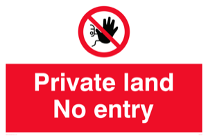 PA5435: Private land No entry