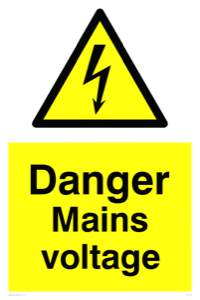 WE5446: Danger Mains voltage
