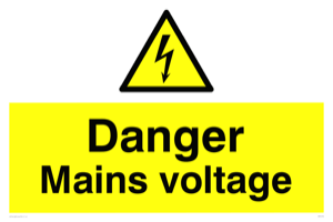 WE5446: Danger Mains voltage