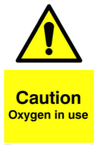WV5451: Caution Oxygen in use