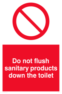 PH5472: Do not flush sanitary products