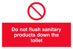 PH5472: Do not flush sanitary products