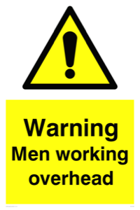 WC5493: Warning Men working overhead