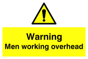 WC5493: Warning Men working overhead