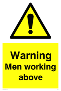 WC5494: Warning Men working above