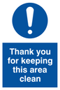 MV5498: Thank you for keeping this area clean