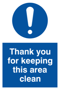 MV5498: Thank you for keeping this area clean