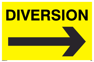 WR549: diversion arrow right