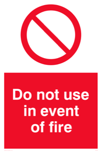PF5509: Do not use in event of fire
