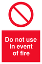 PF5509: Do not use in event of fire