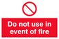 PF5509: Do not use in event of fire